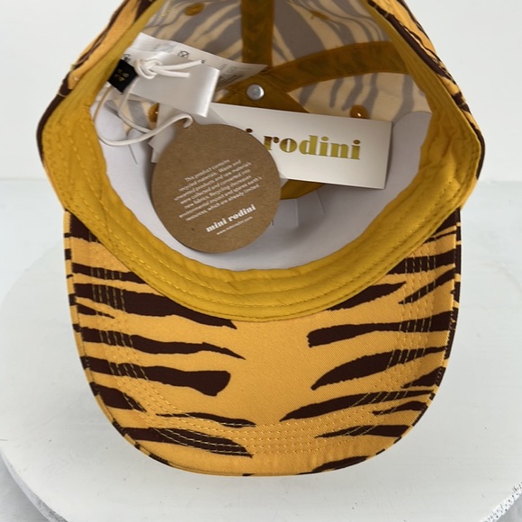 Mini Rodini Tiger Stripe Cap Baseball Hat Blah Blah Blah Cap NWT - Picture 6 of 7